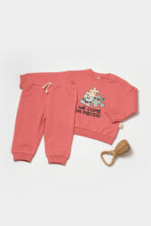 BabyCosy Set hanorac si pantaloni, Two thread, 100%bumbac organic - Rose, BabyCosy (BC-CSY8026)