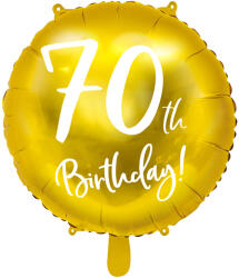 PartyDeco Фолиев балон - 70 броя (златен) 45 см