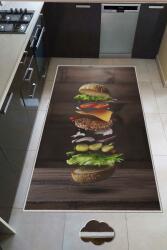 Homefesto - Kitchen Covor de Bucatarie Hamburger Lavabil, Antiderepant, Multicolor (6707767083141) Covor