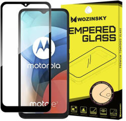 Wozinsky edzett üveg tempered glass Teljes Glue Super Tough képernyővédő fólia teljes képernyős kerettel tokbarát Motorola Moto E7 fekete üvegfólia