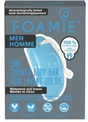 Foamie Săpun de duș 3în1, pentru bărbați Mentă și lămâie - Foamie 3in1 Shower Body Bar For Men Seas The Day 90 g