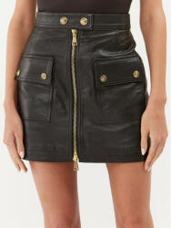Versace Jeans Couture Bőr szoknya 75HAEP01 Fekete Regular Fit (75HAEP01)