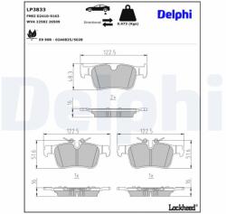 DELPHI set placute frana, frana disc DELPHI LP3833 (LP3833)