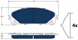 TRW set placute frana, frana disc TRW ELECTRIC BLUE GDB3484BTE (GDB3484BTE)