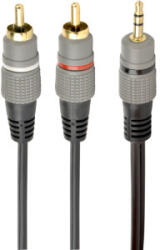 Gembird Cablu audio Gembird Jack 3.5 mm Male - 2x RCA Male, 5m, negru-gri (CCA-352-5M)