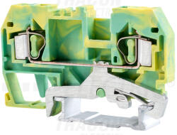 TRACON TSKC2e5JD Védővezető ipari sorozatkapocs, rugós, sínre, zöld/sárga (TSKC2e5JD)