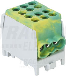 TRACON FLECU-25-16-3ZS Főáramköri leágazó kapocs, sínre szerelhető, zöld/sárga (FLECU-25-16-3ZS)