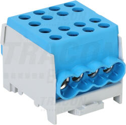 TRACON FLECU-35-25-4K Főáramköri leágazó kapocs, sínre szerelhető, kék (FLECU-35-25-4K)