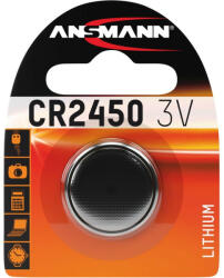 ANSMANN CR2450-ANS ANSMANN CR2450 3V lítium gombelem 1 db/csomag (CR2450-ANS)