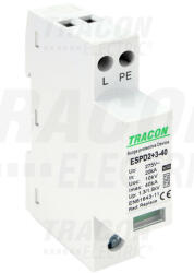 TRACON ESPD2+3-40-1+1P T2+T3 AC típusú túlfeszültséglevezető, egybeépített (ESPD2plus3-40-1plus1P)