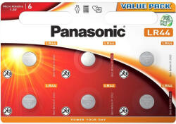 Panasonic LR44EL-6BP Panasonic LR-44EL/6BP LR44 alkáli gombelem 6 db/csomag (LR44EL-6BP)