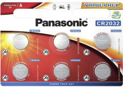 Panasonic CR2032L-6BP Panasonic CR2032 3V lítium gombelem 6db/csomag (CR2032L-6BP)