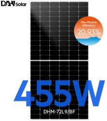 DAH Solar 455 W-os félcellás monokristályos napelem (DHM-72L9BF)