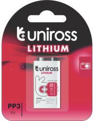 Uniross 6F22/9V lítium elem (ULI9V1)