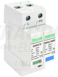 TRACON ESPD2-70-1+1P ESPD2-70-1+1P T2 AC típusú túlfeszültség levezető, cserélhető betéttel (ESPD2-70-1-1P)