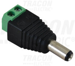 TRACON LSZJM55 Jack/csavaros csatlakozó dugó LED szerelésekhez (LSZJM55)