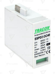 TRACON ESPD2-DC40-600VGO T2 DC típusú VG túlfeszültséglevezető betét 600V (ESPD2-DC40-600VGO)