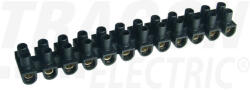 TRACON SF30A-H-L Flex. nyomólemezes sorozatkapocs, H profil, 12 tag, fekete (SF30A-H-L)