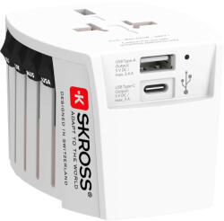 SKROSS MUVUSB-A-C SKROSS MUV USB világutazó hálózati csatlakozó átalakítóés 2*USB töltő(USB A és USB C bemenettel) (MUVUSB-A-C)