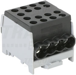 TRACON FLECU-35-25-4F Főáramköri leágazó kapocs, sínre szerelhető, fekete (FLECU-35-25-4F)
