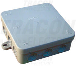 TRACON PD100X100 Rugalmas kötődoboz, falon kivüli, szürke (PD100X100)