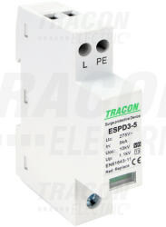 TRACON ESPD3-5-1+1P ESPD3-5-1+1P T3 AC típusú túlfeszültség levezető, egybeépített (ESPD3-5-1-1P)