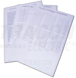 TRACON TSKAJ8-4150 Jelölőmatrica J8 jelölőlapkához (1db A4-es ív) (TSKAJ8-4150)