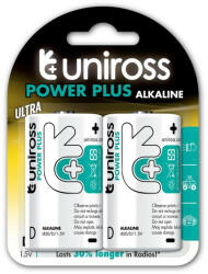 Uniross LR20-UALKDPP2 Uniross LR20/BP2 1, 5V D/góliát tartós alkáli elem POWER PLUS (LR20-UALKDPP2)