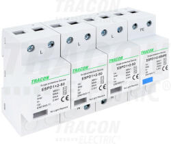 TRACON ESPD1+2-50-3+1P ESPD1+2-50-3+1P T1+T2 AC típusú túlfeszültség levezető, egybeépített (ESPD1-2-50-3-1P)