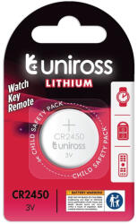 Uniross CR2450 3V lítium gombelem 1db/csomag (U1CR2450)