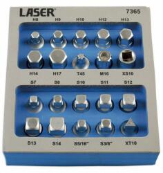Laser Tools LAS-7365 olajleeresztő kulcs készlet, 3/8", 20 részes (LAS-7365) - dwdszerszam