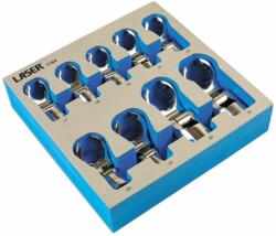 Laser Tools LAS-7164 nyomatékkulcs villás-csuklós adapter készlet, nyitott, Crowfoot, 1/2", metrikus, 9 részes (LAS-7164)
