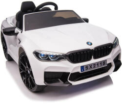  BMW M5 12V, 90W elektromos kisautó - Fehér