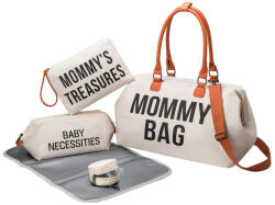  MOMMY BAG - 5 részes pelenkázó kismama táska szett - fehér