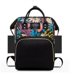  Bora Baby FLOWER Pelenkázó táska, hátizsák - Fekete