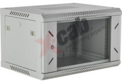 Xcab Cabinet metalic Xcab 6U45S. 7035 6U, Wall mount, 600 x 450, Glass door, Gri (Xcab-6U45S.7035)