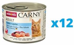Animonda Carny Adult Set conserve pentru pisici, cu pui si somon 12 x 200 g
