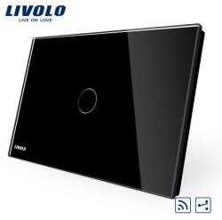 Livolo Intrerupator cap scara/cruce wireless cu touch Livolo din sticla - standard italian (Negru) (VL-C901SR-82)