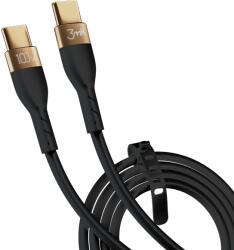 3MK Cablu Date si Incarcare USB-C - USB-C 3MK Hyper Silicone, 100W, 2m, Negru