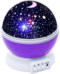 ISHOP Star Master projektor, 4 x LED, USB, forgató funkció, fehér / lila (78)