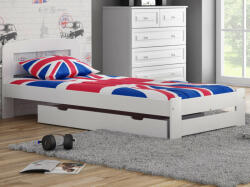 Komforttéka Lidia fenyő ágykeret fehér 90' + ajándék ágyrács