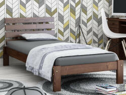 Komforttéka Klara fenyő ágykeret dió 90' + ajándék ágyrács