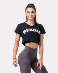 NEBBIA Laza Fit & Sporty crop top 583 - Black (XS) - NEBBIA