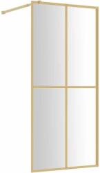 vidaXL Aranyszínű zuhanyfal átlátszó esg üveggel 80 x 195 cm (154943) - pepita