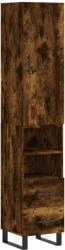 vidaXL Füstös tölgy színű szerelt fa magasszekrény 34, 5x34x180 cm (3198942) - pepita
