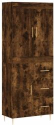 vidaXL Füstös tölgy színű szerelt fa magasszekrény 69, 5 x 34 x 180 cm (3199806) - pepita