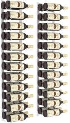vidaXL 2 db fehér vas falra szerelhető bortartó állvány 24 palacknak (340885) - pepita