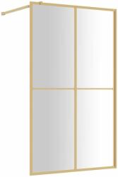 vidaXL Aranyszínű zuhanyfal átlátszó esg üveggel 118 x 195 cm (154949) - pepita