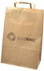 BlueRing Szalagfüles papírtáska 24x12x36cm Bluering® barna (43062) - pepita