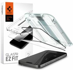 Spigen Glas. tR EZ Fit FC Apple iPhone 15 Pro Max, Tempered kijelzővédő fólia, fekete (2db)